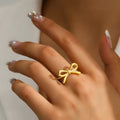 Bague noeud papillon pour femme or