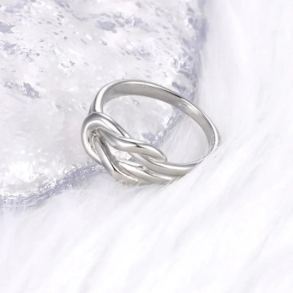 Bague noeud pour femme argent