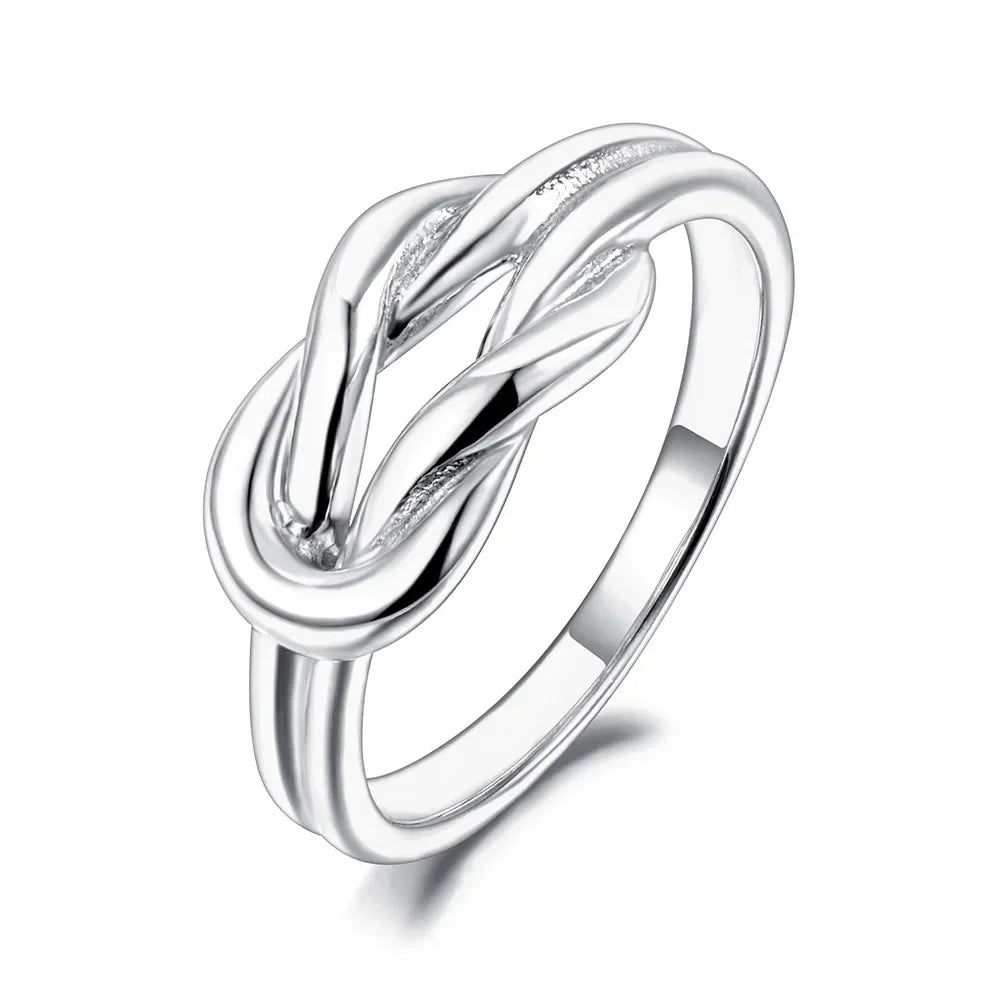 Bague noeud pour femme argent
