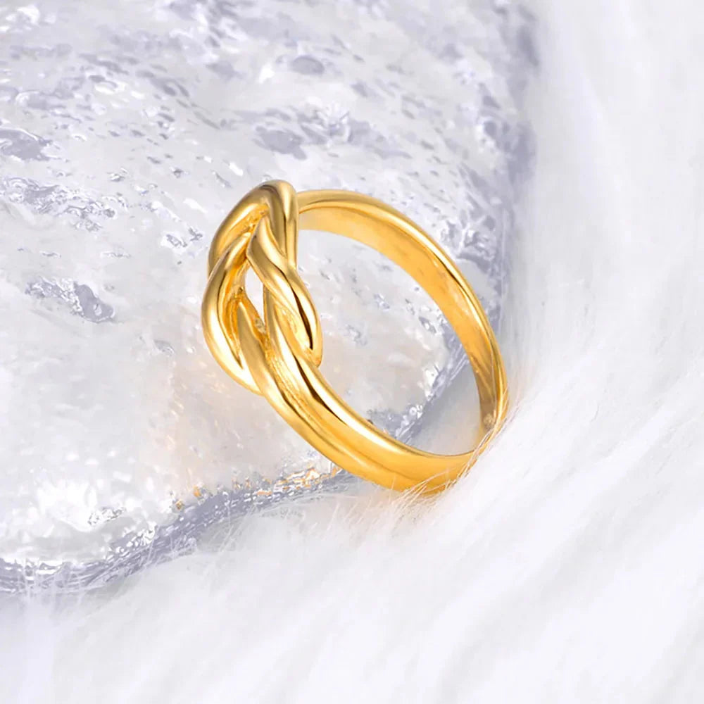Bague noeud pour femme or