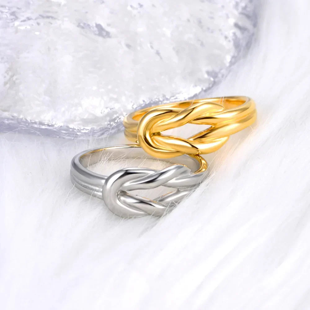 Bague noeud pour femme or