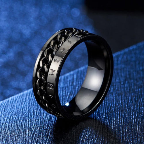 Nordic Viking ring black