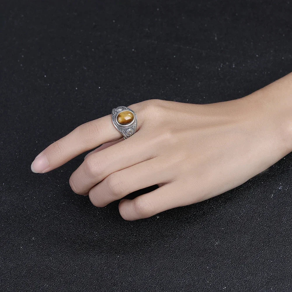 Tiger Eye Ring Women's Band