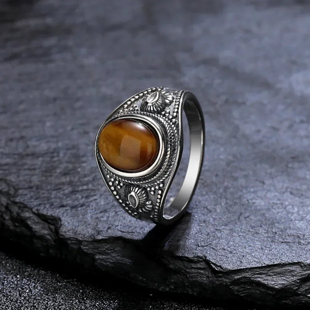 Bague Oeil de Tigre Anneau Femme