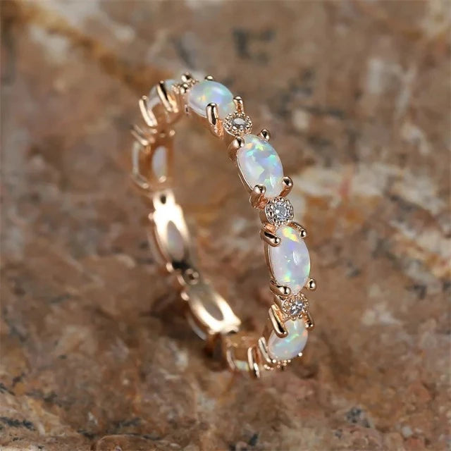 Bague Opale pour Femme blanche