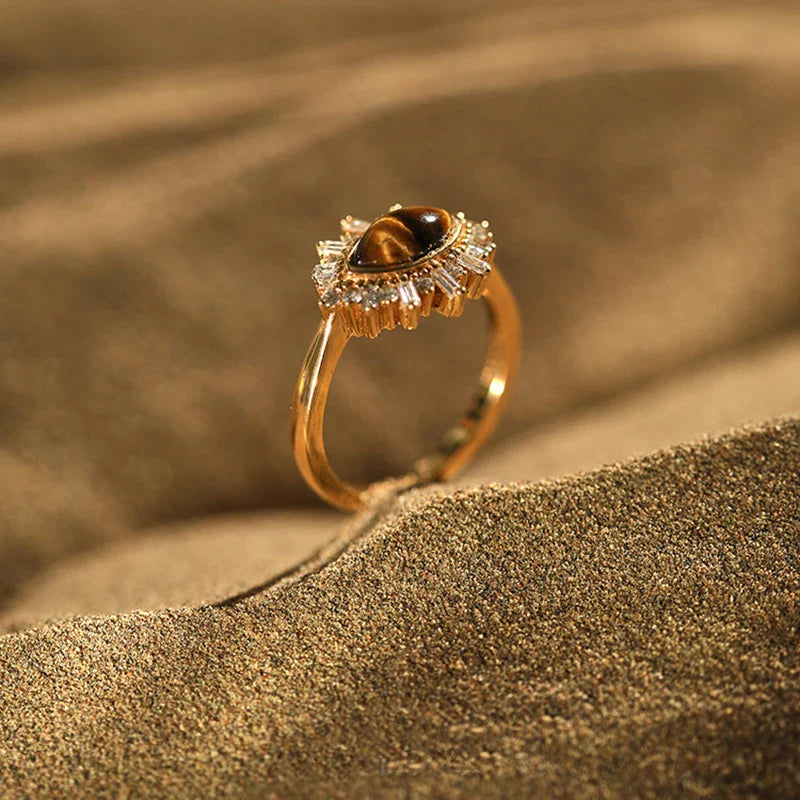 Bague Or Oeil de Tigre Femme
