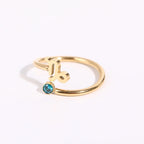 Gold Ring Zodiac Sign 12 Constellations Capricorn
