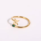 Gold Ring Zodiac Sign 12 Constellations Pisces