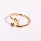 Gold Ring Zodiac Sign 12 Constellations Pisces