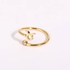 Gold Ring Zodiac Sign 12 Constellations Taurus