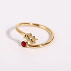 Gold Ring Zodiac Sign 12 Constellations Aquarius