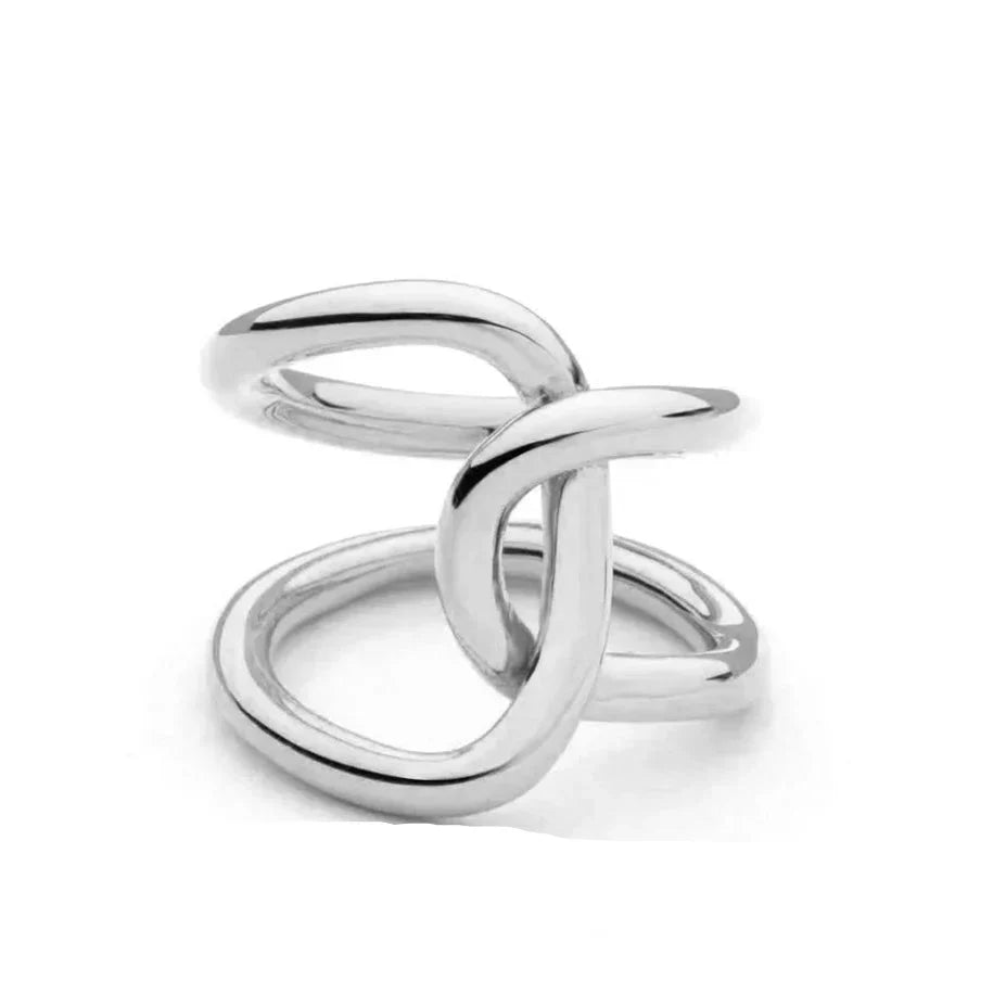 Bague originale noeud argent