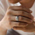 Bague ouverte en forme de plume