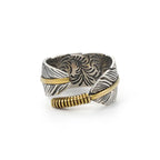 Bague ouverte en forme de plume