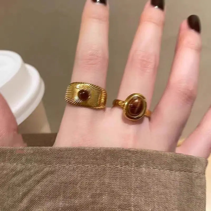 Oval Tiger's Eye Ring