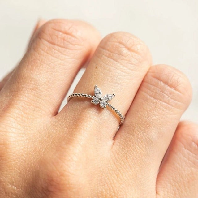 Silver Butterfly Ring