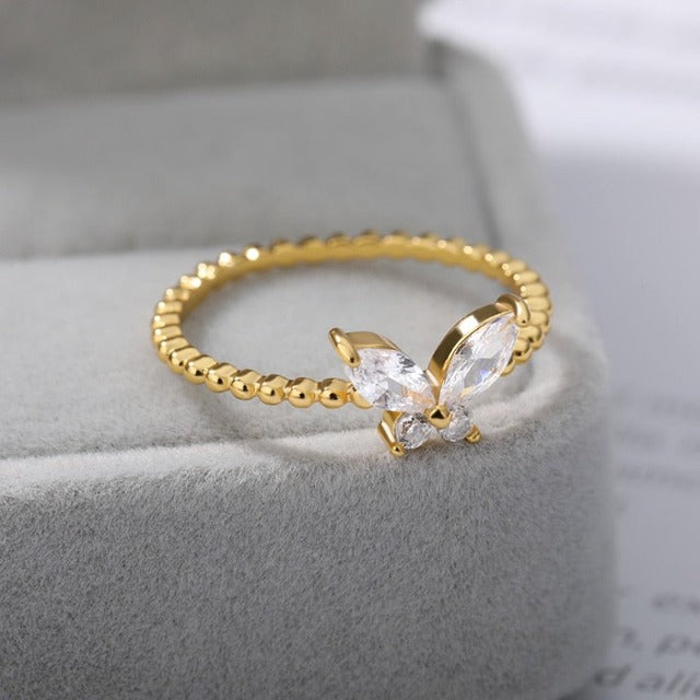 Gold Butterfly Ring