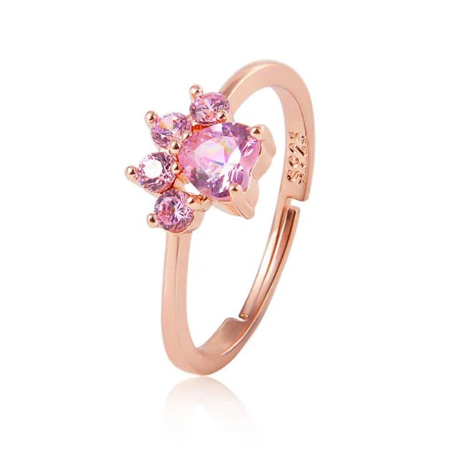 Rose Gold Cat Paw Ring