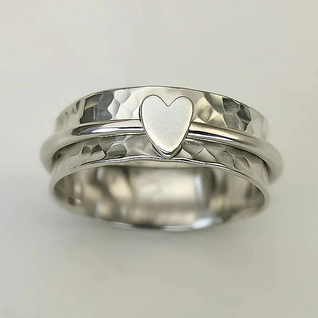 Small Colored Heart Ring 