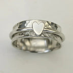 Small Colored Heart Ring 