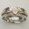 Small Colored Heart Ring 