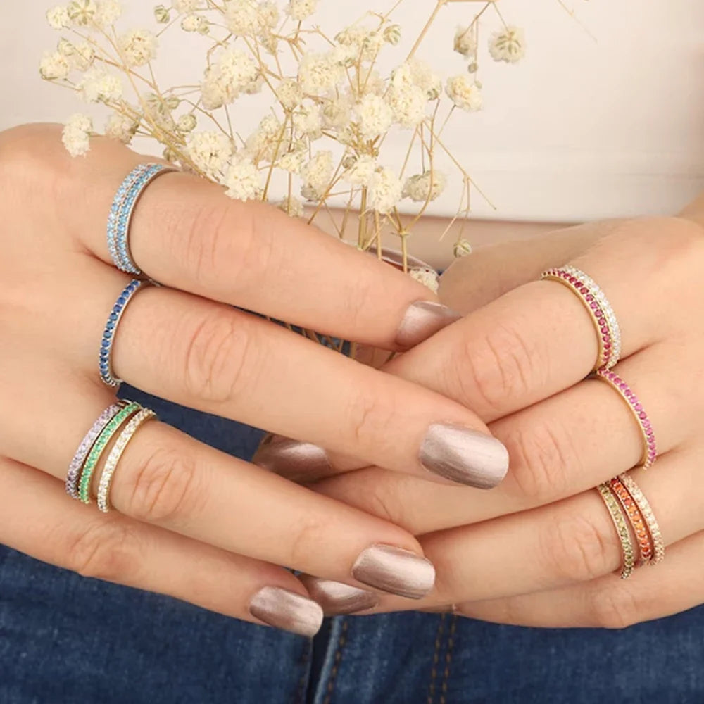 Gold & Silver Birthstone Ring for Women