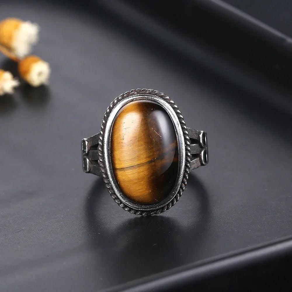 Tiger Eye Stone Ring for Women