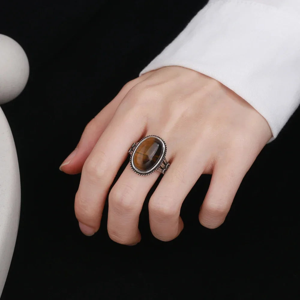 Tiger Eye Stone Ring for Women