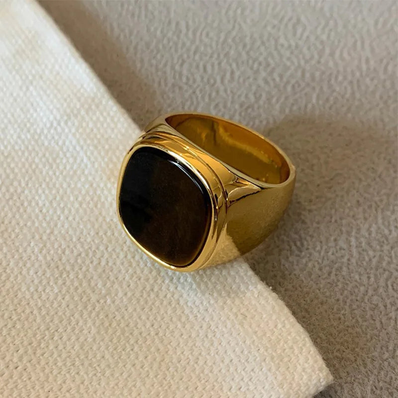 Tiger Eye Stone Gold Ring style A