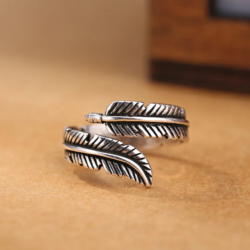 Silver Plume Ring for Women