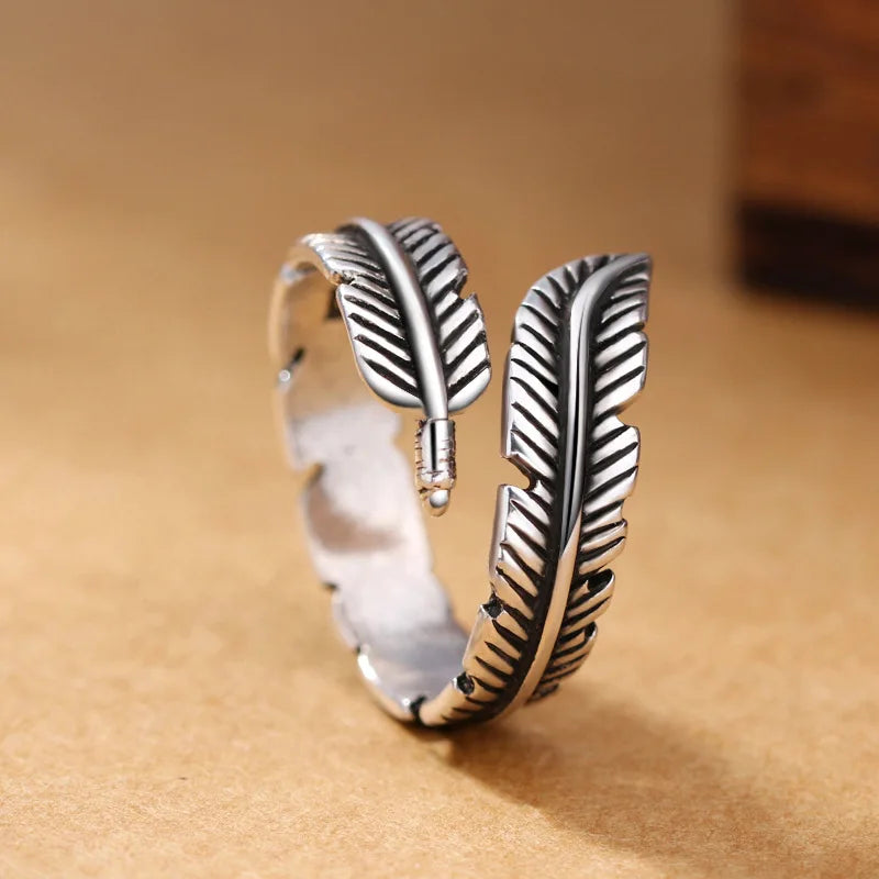Silver Plume Ring for Women
