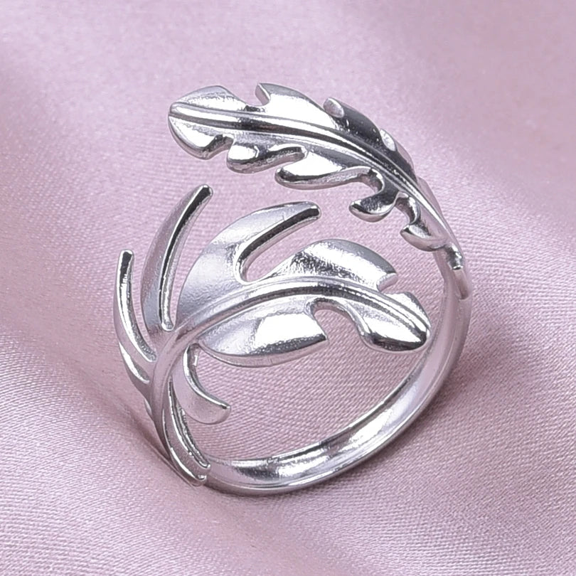 Bague Plume pour Femme argent