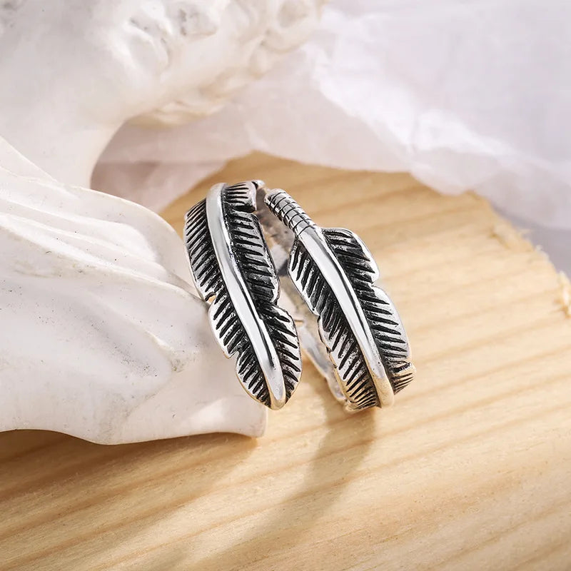 Feather Ring Ethnic Style Woman
