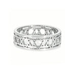 Bague pour femme avec étoiles de David symbolique juive argent