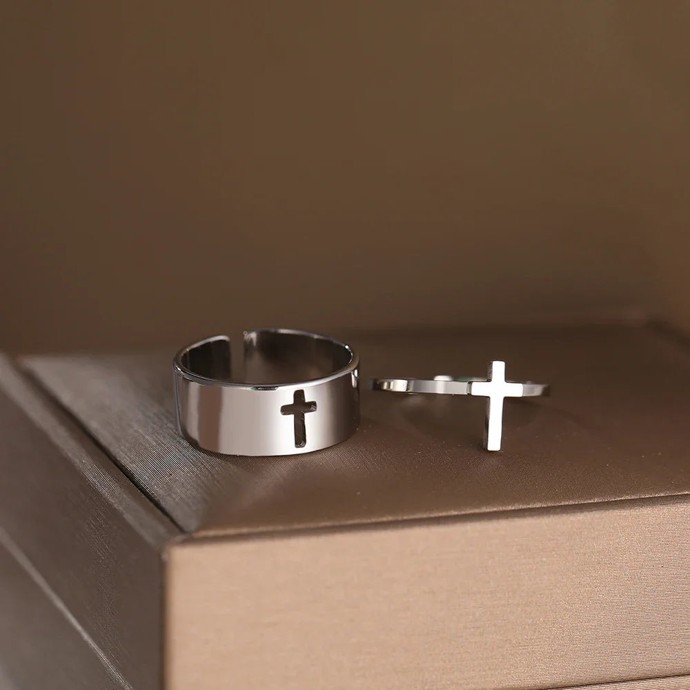 Ring for Women Christian Cross silver