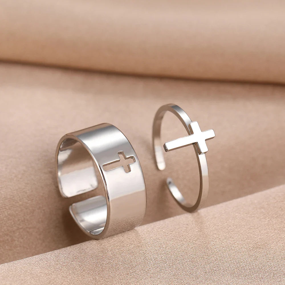 Ring for Women Christian Cross silver