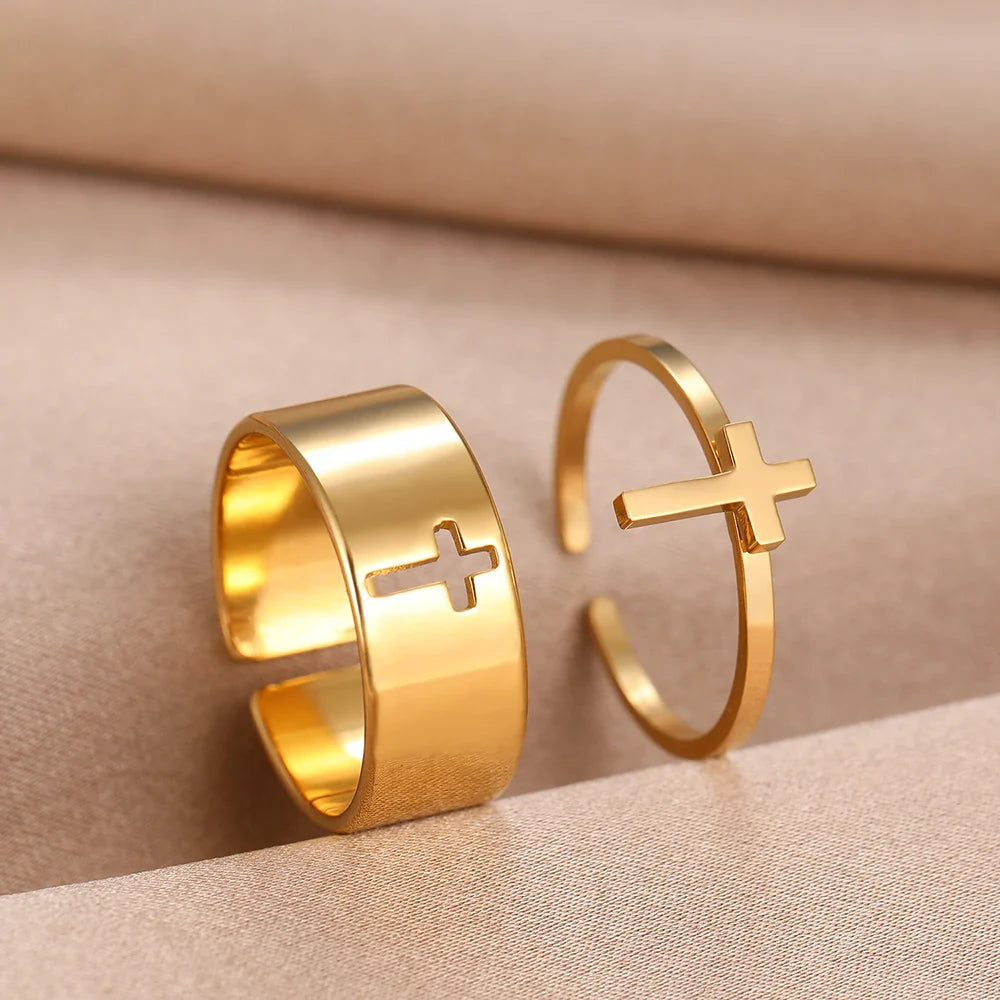 Ring for Women Christian Cross gold