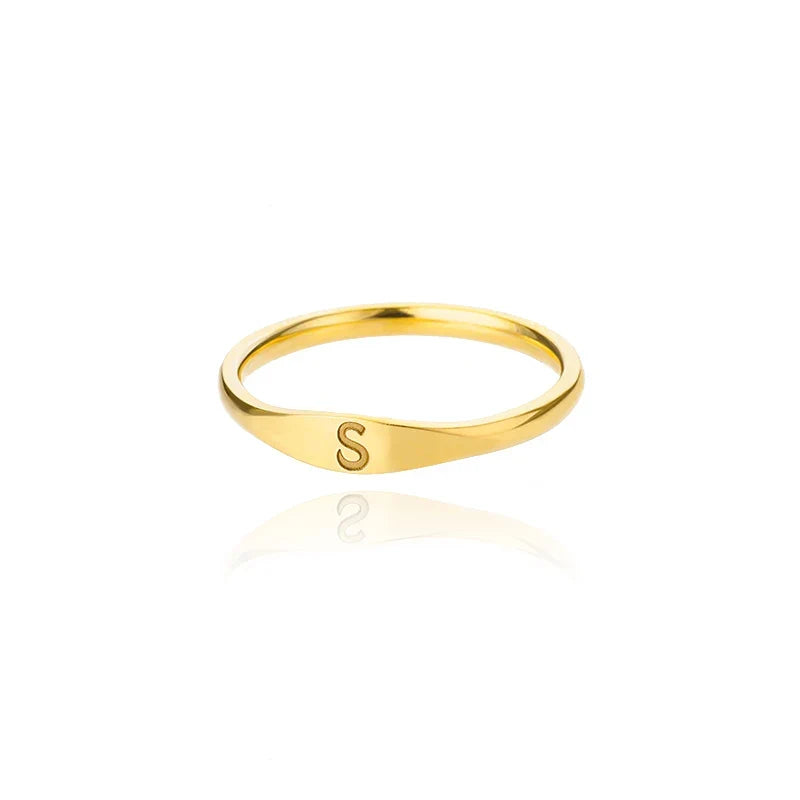 Bague femme initiale s