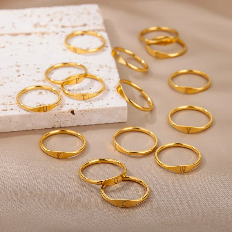 Bague femme initiale