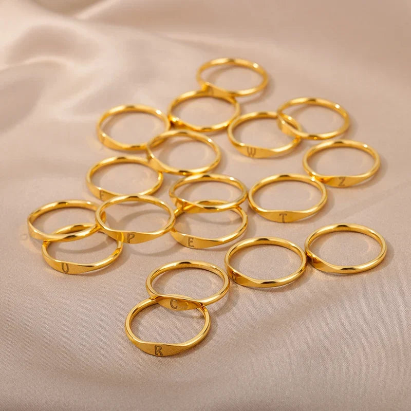 Bague femme initiale
