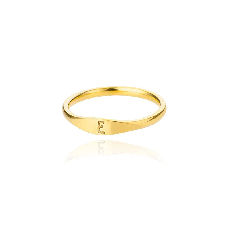 Bague femme initiale e