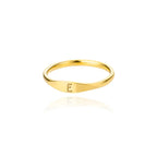 Bague femme initiale e