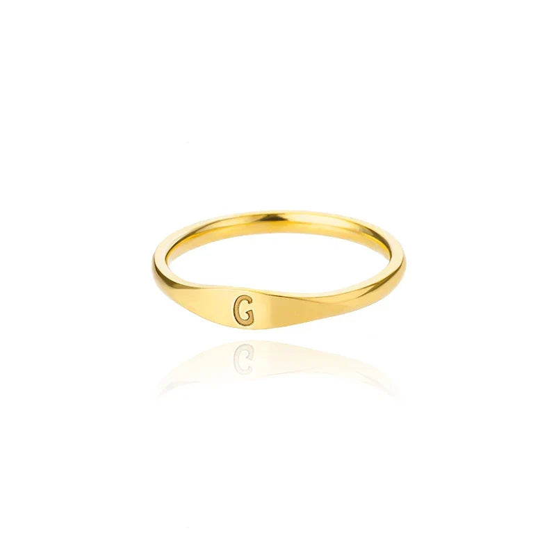 Bague femme initiale g