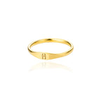 Bague femme initiale h