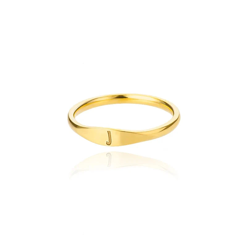 Bague femme initiale j