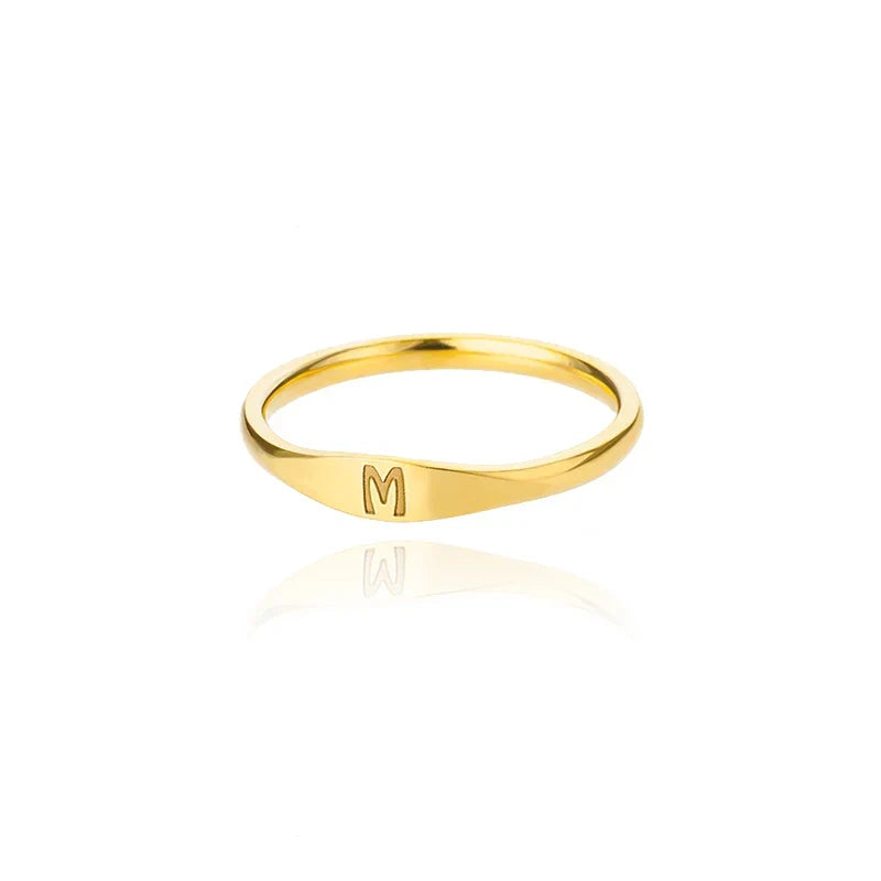 Bague femme initiale m