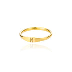 Bague femme initiale n