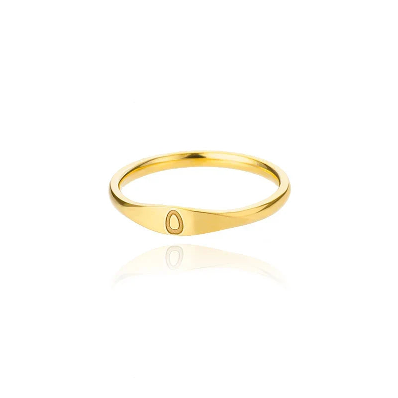Bague femme initiale o