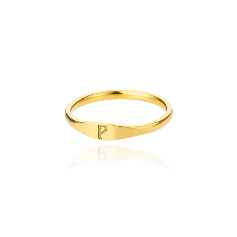 Bague femme initiale p