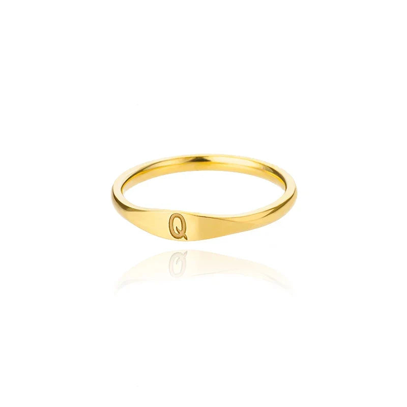 Bague femme initiale q